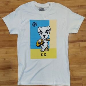 Animal Crossing K.K. Slider Graphic T-Shirt Nintendo White Size Small